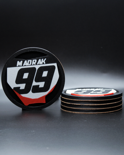 Custom Number Plate Coasters (Pack of 5)