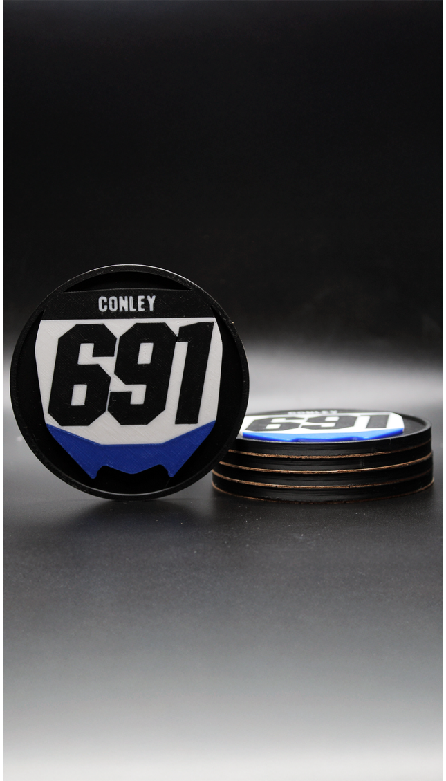 Custom Number Plate Coasters (Pack of 5)